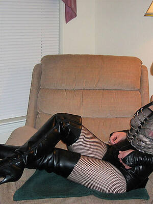 leather boots mature strip