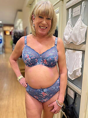 over 50 blonde mature lingerie nude
