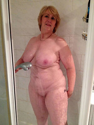 hot shower fat mature