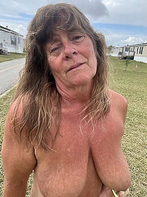 60 years old granny with saggy huge tits