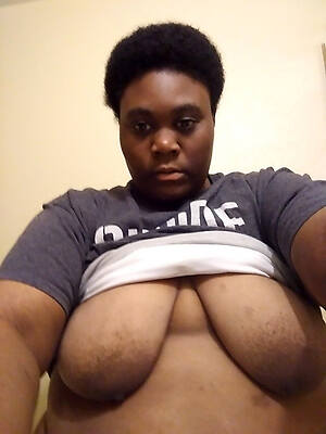 mature ebony selfie nude tits